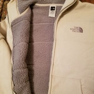 Men's North Face full zip sherpa-lined hoodie M